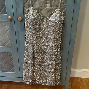 Scala Silver Sequin Mini Dress